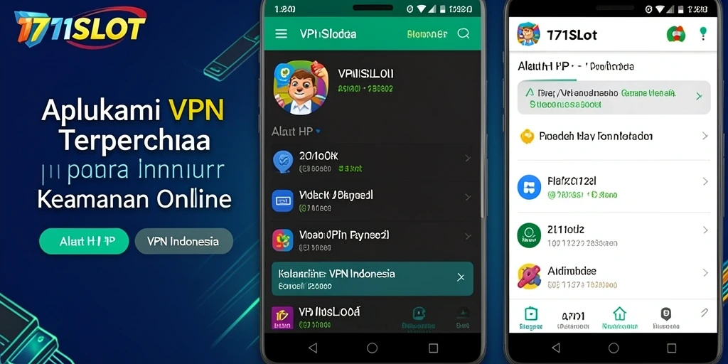 Tampilan antarmuka utama 171SLOT dengan fitur-fitur VPN yang lengkap.
