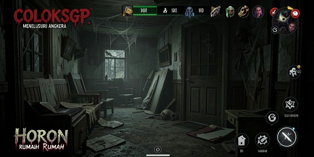 Tampilan antarmuka menakutkan dari game COLOKSGP.