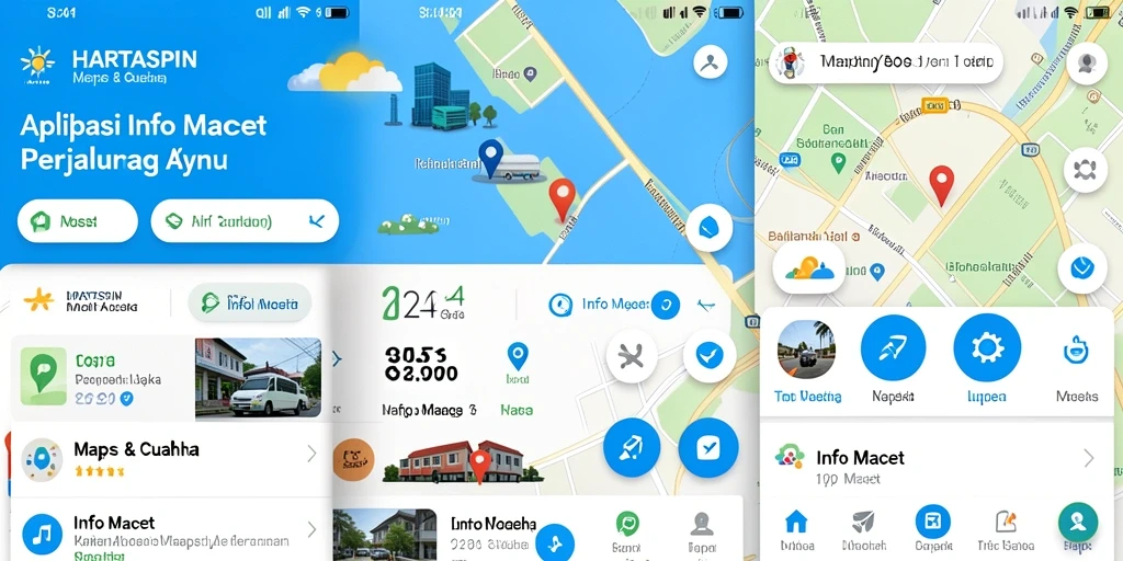 Antarmuka HARTASPIN yang menampilkan informasi kemacetan secara jelas.