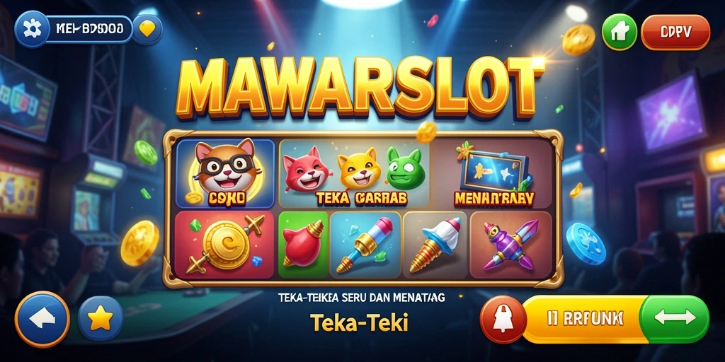 Tampilan antarmuka menarik dari game Teka-Teki MAWARSLOT.