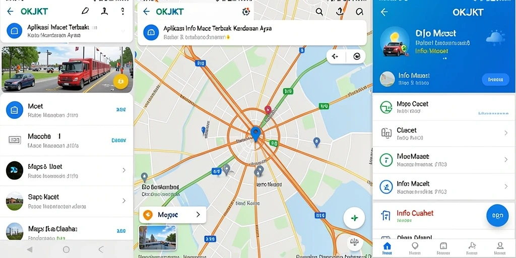 Screenshot antarmuka OKJKT menampilkan peta kemacetan terkini.