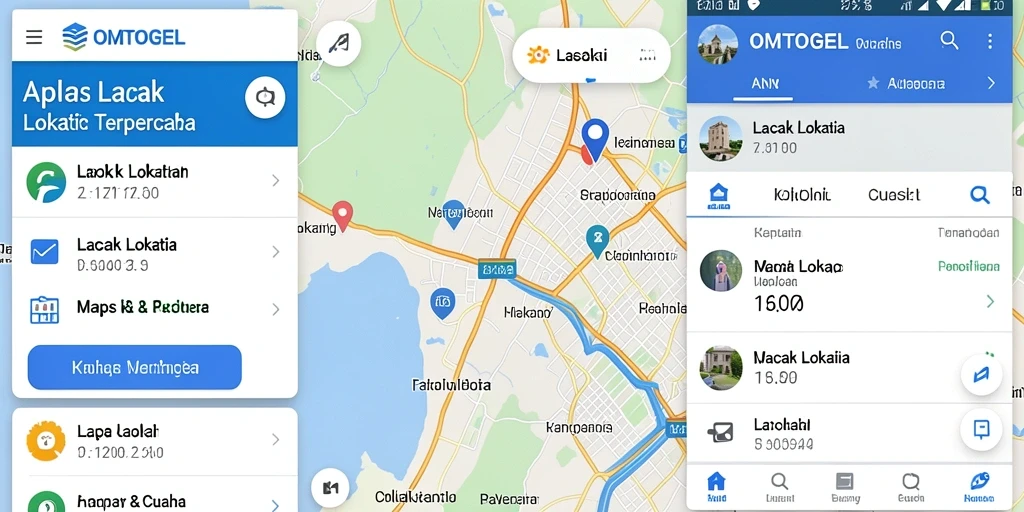 Tampilan antarmuka aplikasi Lacak Lokasi OMTOGEL yang interaktif.
