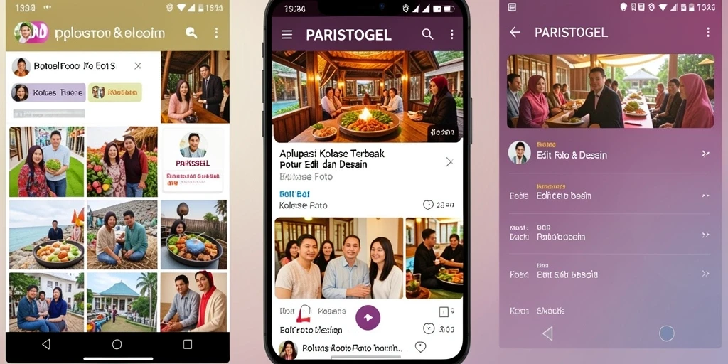 Antarmuka aplikasi PARISTOGEL untuk kolase foto yang menarik dan user-friendly.